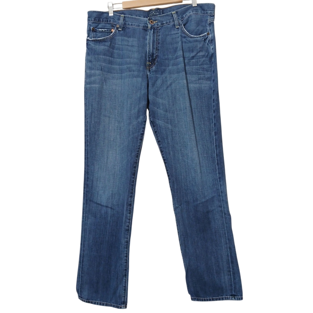 Lucky Brand Jean Men 221 Original Straight Blue 100% Cotton Denim Work Casual